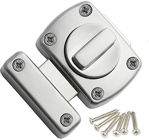 Tür-Zusatzschloss, Türriegel, Badezimmer Latch Edelstahl Drehriegel Riegelschloss Schrank Tür Riegel Bolzenriegel Torriegel klein Diebstahlschutz Lock, Anwendbar Auf Verschiedene Türen