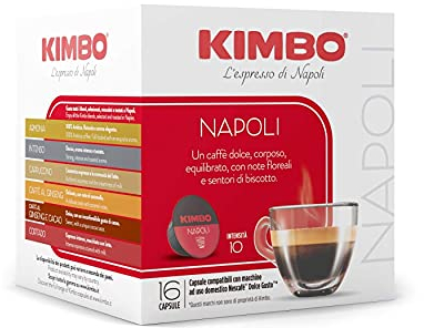 Kimbo Capsule di Caffè Napoli, Compatibile con Nescafé Dolce Gusto, 6 Pacchi da 16 Capsule (Totale 96 Capsule)