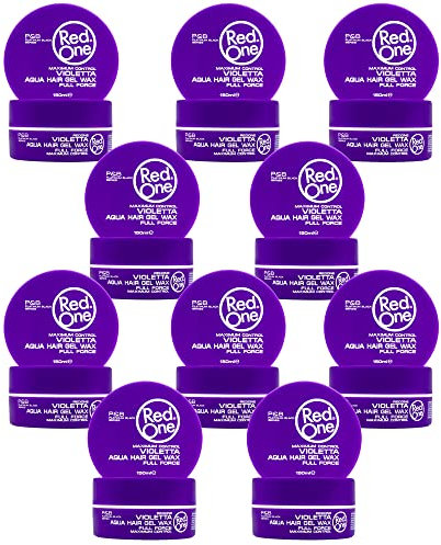 RedOne Cire Aquatique Coiffante Violette 150 ml | Contrôle des bords | Ultra-tenue | Cire capillaire pour hommes et femmes | Parfum Lavande | Contrôle maximum | Lot de 10