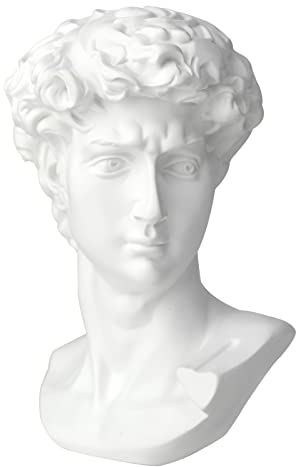Norrclp 11in Greek Statue of David, Classic Roman Bust Greek Mythology Sculpture for Home Decor