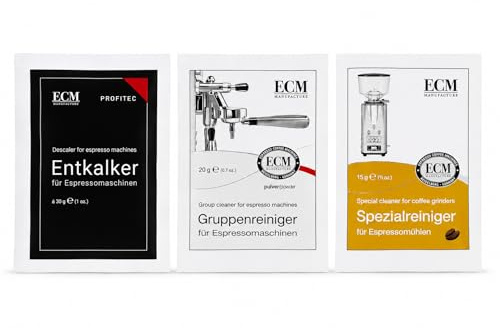 ECM Probierset - 4 x Entkalker, 4 x Gruppenreiniger, 2 x Mühlenreiniger