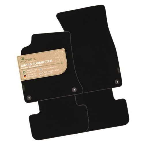 MAT10 Green Edition – Auto-Fußmatten Passend für Audi A4 (B8) Avant | (BJ 04/2008-10/2015, Typ 8K) | nachhaltiges Velours | Automatten-Set, 4-teilig | Made in Germany, Erstausrüsterqualität
