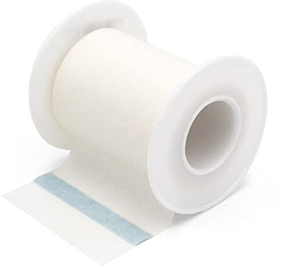 DE Healthcare Products – Vliespflaster (6 Stück), 5 cm × 5 m, sehr hautfreundlich, längs und quer reißbar, Vliesstoff, weiß