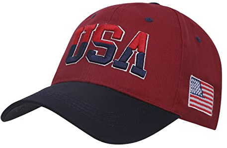 FakeFace Unisex Baseball Kappe Basecap Vintage Stickerei USA Baseball Hut Freizeit Cap Baseballmütze Hat Mützen Caps Kappe Sonnenhut Sportkappe für Damen Herren
