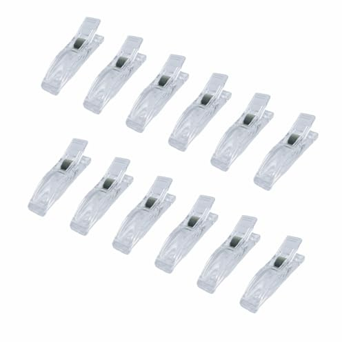12 Clips for Pleated Paper Blinds Shades, Clear Plastic Blinds Clips for Window Temporary Window Blinds Shades Clips That Hold Curtains