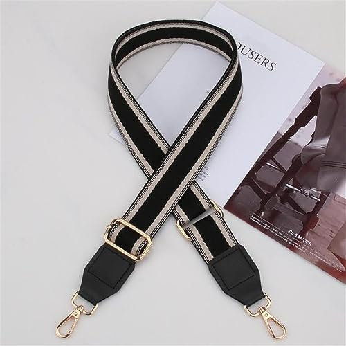 Breite 3,8 cm Taschengurt Verstellbarer, Schultergurt, Schulterriemen zum Wechseln, Umhängegurt, Taschenriemen, Taschenhenkel, Tragegurt, Ersatz Gurt Taschen Gurtband für Handtaschen (Beige Streifen)