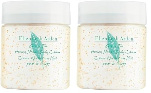 Elizabeth Arden Green Tea - Honey Drops Body Cream, 250 ml, Bodylotion mit Tee-Extrakt, Honig & Shea Butter, beruhigt und pflegt trockene Haut, luxuriöse Körperpflege für Frauen (Packung mit 2)