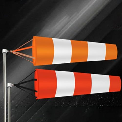 Windsack-Tasche, rot + weiß Flughafen-Windsack, geeignet für Meteorologie und Landwirtschaft, wasserdichtes Oxford-Gewebe (60 cm)