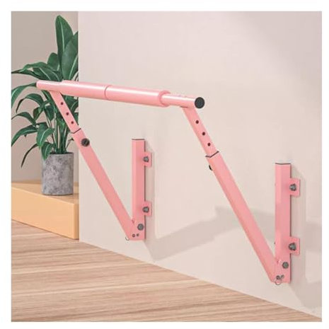 XAoSCd Wandmontierte Ballettstange, Ballettstange, Höhenverstellbar Von 64–120 cm, Fitness-Tanzstange Für Stretch, Ballett Und Training, Stangen-Trainingsgerät (Rosa 100 cm)