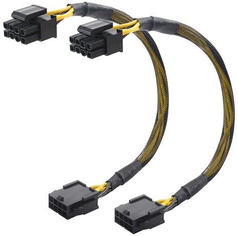 Cable Matters 2er-Pack 8-poliges EPS-CPU-Verlängerungskabel, 25 cm