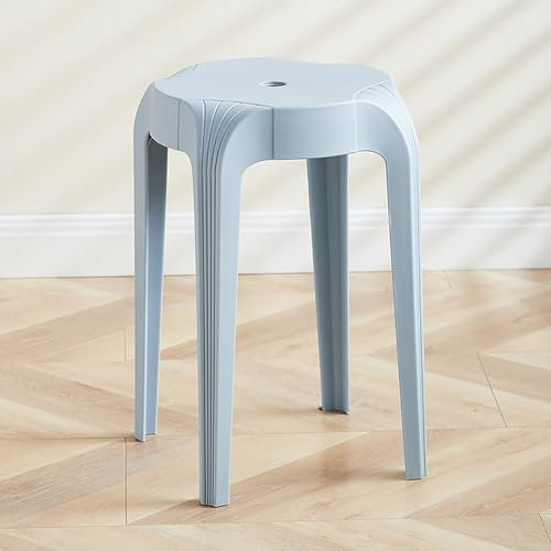 HHOZsafety Stapelhocker aus Kunststoff, farbenfrohe Stapelstühle, Barhocker ohne Rückenlehne, tragbare runde Sitzgelegenheiten, dekorative Hocker für das Klasse