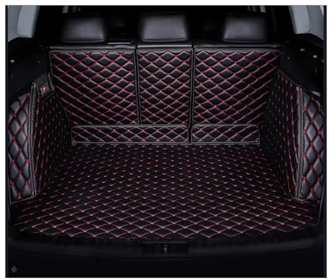 Kofferraumwanne Kofferraummatte Für Benz Für V Klasse 2022 Innen Volle Abdeckung Custom Car Kofferraummatten(Black red)