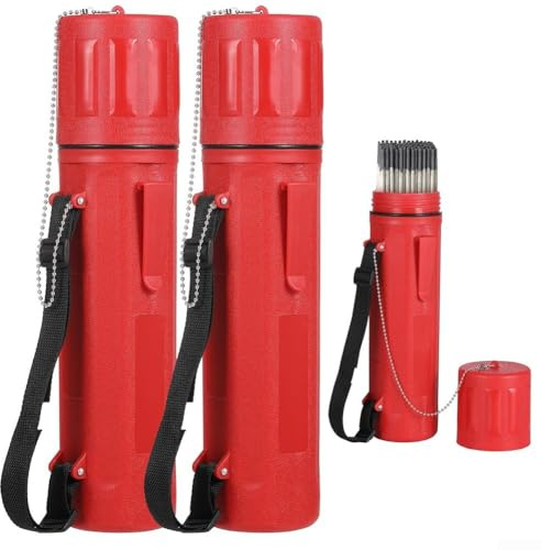 Eawfgtuw Lot de 2 tubes de rangement pour tige de soudage de 35,6 cm - Étanche - Support de tige de soudure étanche - Conteneur pour tiges de soudure