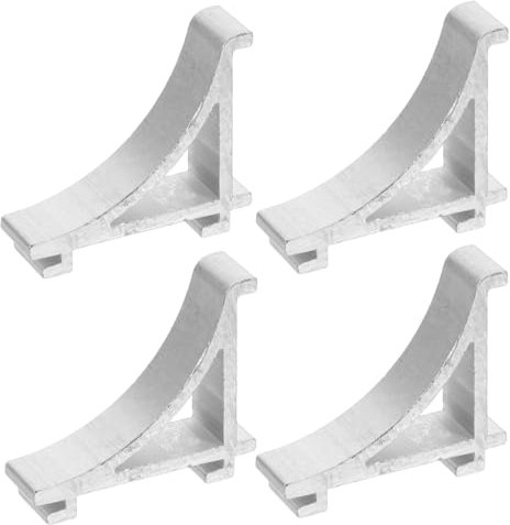 Angoily 6pcs Stainless Steel Refrigerator Shelf Clips and Freezer Shelf Support Brackets Silver Metal Fridge Accessory Replacement for Cooling Racks in Kitchen Appliances