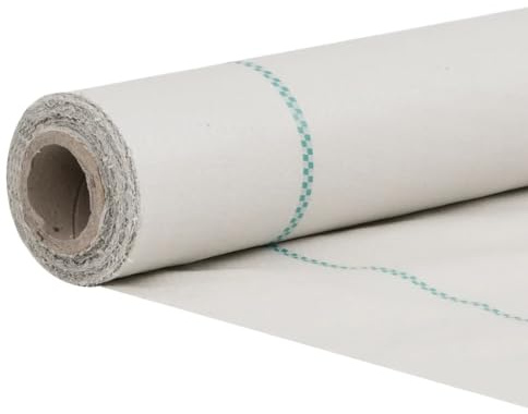 Tomostar Toile de Paillage, Géotextile de Paillage Contre Les Mauvais Herbes Toile Bâche Anti Mauvaises Herbes Blanc 1x25 m PP