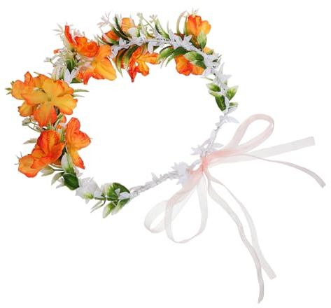 minkissy Blumenstirnband für Damen und Mädchen mit Künstlichen Blumen und Blättern Haaraccessoire für Hochzeiten Partys und Festivals Langlebig und Farbecht
