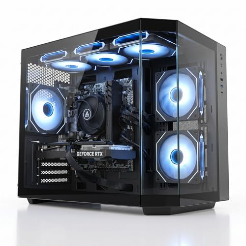 ionz Gaming PC - AMD Ryzen 5 5500, RTX 5060 8GB Graphics Card, 16GB RAM, 1TB SSD, Windows 11, 500W 80+ PSU, WiFi (Apex, Black)