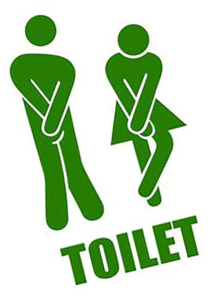 zuousxbs Adesivo per Toilette del Simbolo del Bagno Facile