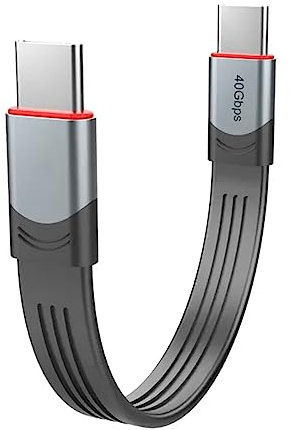 Trufolxiaz 40Gbps Tipo-C A Cable15 Cm Tipo C A C Cordel Carga Rápida PD100W
