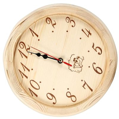 Elegante orologio da sauna in legno, silenzioso, ideale per palestre, ufficio, ristrutturazione domestica, uso quotidiano per il tempo libero, accessori per la sauna sospesi