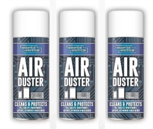 Compressed Air Duster Spray Can, 200ML, 3 Pack, Cleans Laptop Printer Keyboard Gadget