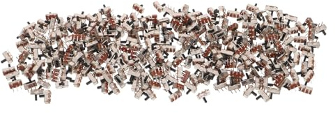 Warmhm Interrupteur à Bascule Unipolaire 3 Broches 2 Positions Vertical Mini Patte Coudée 4 Mm, Lot de 300 Pièces pour Projets Électroniques Industriels et DIY