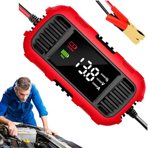 Chargeur de Moto, Chargeur d'entretien de Moto | Chargeur de Automobile 12 V, d'entretien pour, Chargeur de Batterie de Voiture Intelligent avec Affichage numérique