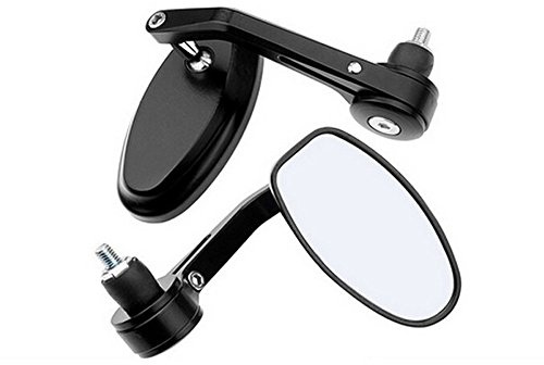 Mintice Universal Motocicleta Moto Bicicleta 22mm 25mm 7/8 Aluminio Extremo del Manillar Espejo retrovisor Lateral Scooter Lado ATV