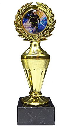 RaRu Feuerwehr-Pokal mit Buntem Emblem und mit Ihrer Wunschgravur (Biso1)