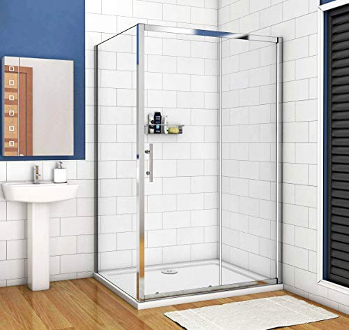 Aica Sanitär Duschabtrennung Duschkabine Eckkabine 120x90cm Duschtür Schiebetür H190cm