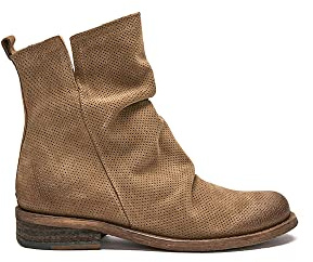 Felmini - Chaussures Femme - Tomber en amour avec GREDO 8707 - Bottines Biker - Cuir Véritable - Beige - 38 EU Size