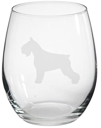 Miniature Schnauzer Engraved Stemless Tumbler Glass, Gift for Women, Gift for Men, Dog
