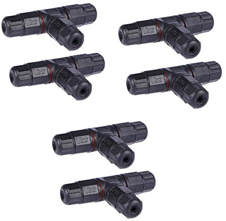 DOITOOL 6pcs Weatherproof Junction Box Cable Connector Outdoor External Way Cable Joiner for Outdoor Extension and Electrical Junction Box