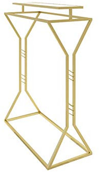 KAMNIK Metall-Kleiderständer, freistehende Kleiderstange im modischen nordischen Stil, Barren-Design, Nakajima Boutiques-Ausstellungsständer/Gold/150 x 100 cm Comfortable Anniversary