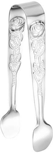 Pinzette per piccole pinze di zucchero per cubetti di zucchero mini pinze in acciaio inossidabile per le pinze a buffet cucina antipasti per cubetti per cubetti per tea party bar da 4,1 pollici