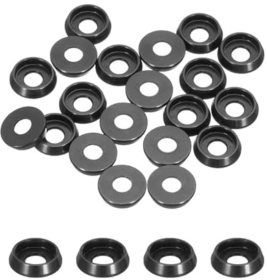 QUARKZMAN Lot de 20 Rondelles Coniques Diamètre du Trou 3 mm/0,12 (Noir) | M3 à Tête Fraisée, Rondelles en Aluminium pour Vis RC/FPV/PC/Drone/Accessoires Mécaniques