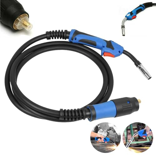 MIG MAG - Torcia per saldatura MB 25KD, tubo flessibile di protezione gas 4 m, attacco centrale, accessorio MIG MAG, testa leggera e flessibile per saldatrici CO² (4 metri 25KD)