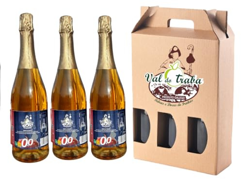 Mosto de Manzana Gaseado 0,0% alcohol - Val do Traba (Pack 3 botellas)