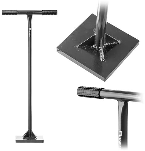 KADAX Betonstampfer, 8 kg, Erdstampfer mit Breite Platte, Stampfer zum Verdichten von Boden, Kies und Sand, Handstampfer mit T-Griff, Bodenstampfer