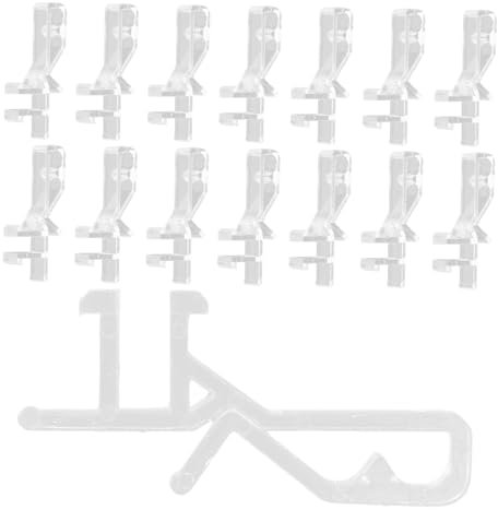IWOWHERO 20pezzi Clip per Mantovane Fissaggio per Balze Ricambio per Tende Verticali Materiale Pom Uso in Uffici Hotel Ristoranti Installazione Rapida