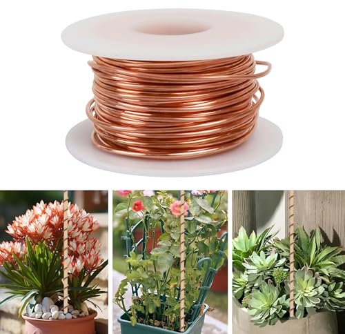 EAEVKPI Electroculture Gardening Kupferdraht Reiner - 20m 99,9% Kupferdraht für Elektrokultur Gartenarbeit, 16 Gauge blanker Kupferdraht Copper Wire für Garten, Pflanzen und Gemüseanbau