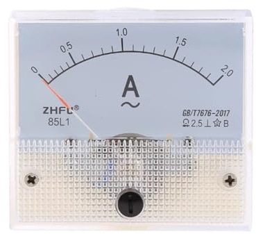 Pannello analogico Corrente Amperometro Amperometro Calibro 1A/2A/3A/5A/10A/15A/20A/30A/50A(2A)