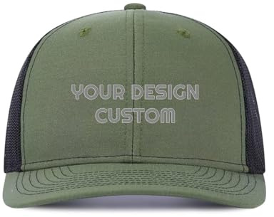 ROHBVMN Basecap personalisiert mit Foto/Logo/Text | Baseball Cap selbst gestalten | Trucker Cap für Männer & Frauen | personalisierte Kappe mit Namen | Mesh Cap verstellbar Schwarz