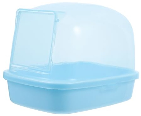 TOYANDONA Box Doccia per Criceti e Cincillà Contenitore in ABS per Bagno di Sabbia Lettiera per Toilette per Piccoli Animali Vasca da Bagno Trasparente per Animali Domestici Nascondiglio per