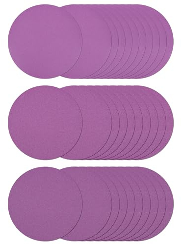 Discos de lija de 150 mm, grano 240/320/400, para lijado fino, 30 unidades, papel de lija de 150 mm, con , húmedo y seco, para metal y madera