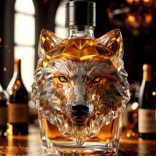 Carafe A Decanter Vin - Bouteille Whisky, Bouteille De Whisky Et De Vin En Forme D'animal Amusant, 350 Ml, Nouvelle Statue, Flacon En Verre Créatif Personnalisé Pour La Décoration