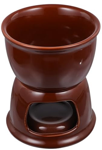 TOPPERFUN 1 Juego Fondue de Cerámica para Derretir Chocolate y Queso Estufa de Chocolate para Cocina para Fiestas y Tarde Resistente y de Limpiar