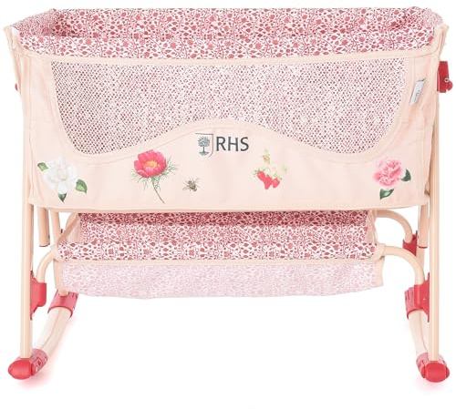 Roma RHS Dolls Nachttisch – Flora-Kollektion, cremefarben mit beerenroten Akzenten, verstellbare Höhe 43–57 cm, Puppen bis 45 cm