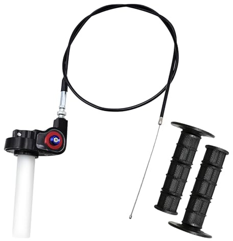 INNAL Set di Manopole per Gas Rapidi per Moto Impugnatura e Cavo Dell'Acceleratore Girevole con Manico Gruppo Acceleratore per Moto Gas Rapido Scooter Adatti per 50cc-150cc 200cc 250cc ATV Dirt Bike