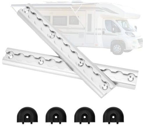 yqdnboi 2 Stück Alu Zurrschiene,Alu Airlineschiene,Aluminium Airlineschiene halbrund,Airlineschienen,Zurrschienen,Airline schienen,für Anhänger,Autos,LKWs,Wohnmobile,Mobilheime,Werkstätten